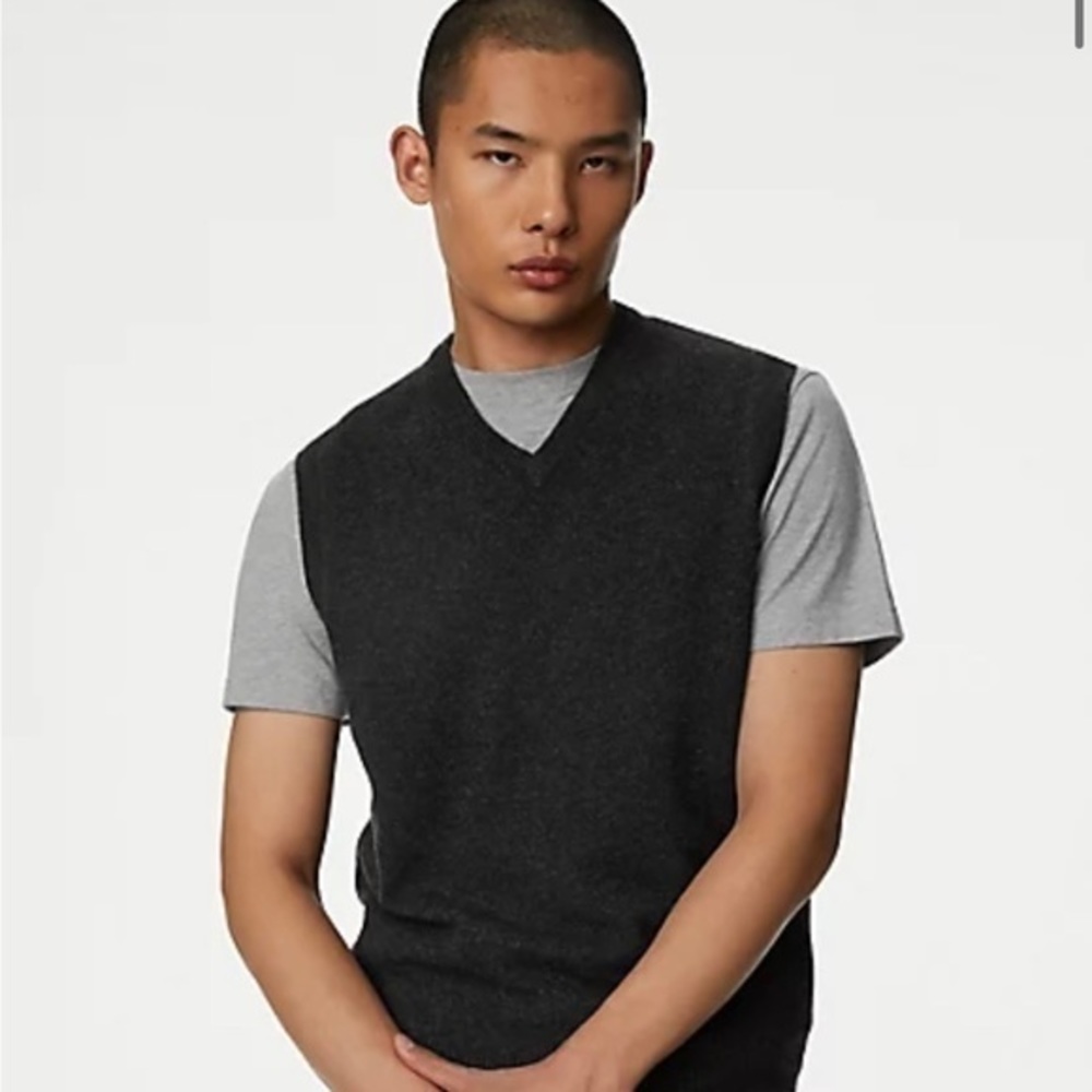 Marks & Spencer Real Lambswool Sweater Vest
